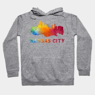 Kansas City Skyline Watercolor Style Hoodie